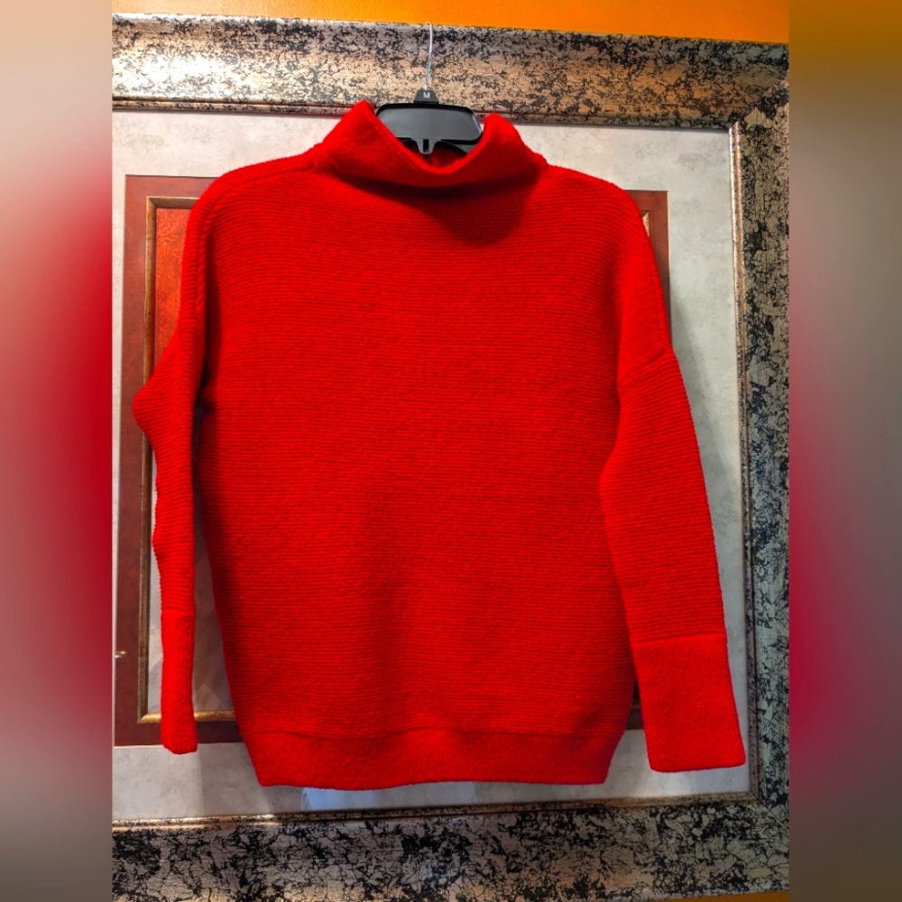 Red Mock Neck Sweater